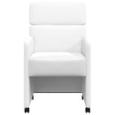 vidaXL Kerekes Étkező Székek 2 pcs Fehér 58 x 65 x 98 cm Műbőr
