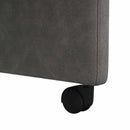 vidaXL Kerekes Étkező Székek 2 pcs Fekete 58 x 67 x 97 cm Műbőr