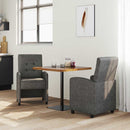 vidaXL Kerekes Étkező Székek 2 pcs Fekete 58 x 67 x 97 cm Műbőr