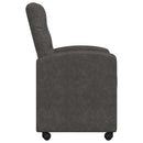 vidaXL Kerekes Étkező Székek 2 pcs Fekete 58 x 67 x 97 cm Műbőr