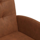 vidaXL Kerekes Étkező Székek 2 pcs Barna 58 x 67 x 97 cm Műbőr