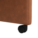 vidaXL Kerekes Étkező Székek 2 pcs Barna 58 x 67 x 97 cm Műbőr