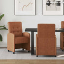 vidaXL Kerekes Étkező Székek 2 pcs Barna 58 x 67 x 97 cm Műbőr
