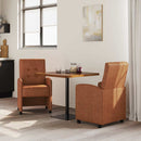 vidaXL Kerekes Étkező Székek 2 pcs Barna 58 x 67 x 97 cm Műbőr