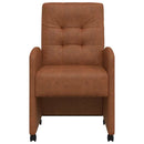 vidaXL Kerekes Étkező Székek 2 pcs Barna 58 x 67 x 97 cm Műbőr