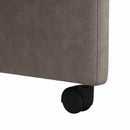 vidaXL Kerekes Étkező Székek 2 pcs Szürke 58 x 67 x 97 cm Műbőr