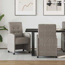 vidaXL Kerekes Étkező Székek 2 pcs Szürke 58 x 67 x 97 cm Műbőr