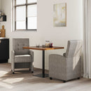 vidaXL Kerekes Étkező Székek 2 pcs Szürke 58 x 67 x 97 cm Műbőr
