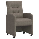 vidaXL Kerekes Étkező Székek 2 pcs Szürke 58 x 67 x 97 cm Műbőr