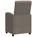 vidaXL Kerekes Étkező Székek 2 pcs Szürke 58 x 67 x 97 cm Műbőr