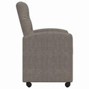 vidaXL Kerekes Étkező Székek 2 pcs Szürke 58 x 67 x 97 cm Műbőr