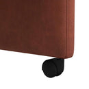 vidaXL Kerekes Étkező Székek 2 pcs Fényes barna 58 x 67 x 97 cm Műbőr