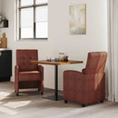 vidaXL Kerekes Étkező Székek 2 pcs Fényes barna 58 x 67 x 97 cm Műbőr