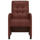 vidaXL Kerekes Étkező Székek 2 pcs Fényes barna 58 x 67 x 97 cm Műbőr
