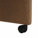 vidaXL Kerekes Étkező Székek 2 pcs Barna 58 x 67 x 97 cm Műbőr velúr
