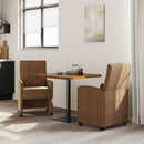 vidaXL Kerekes Étkező Székek 2 pcs Barna 58 x 67 x 97 cm Műbőr velúr
