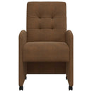 vidaXL Kerekes Étkező Székek 2 pcs Barna 58 x 67 x 97 cm Műbőr velúr
