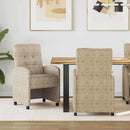 vidaXL Kerekes Étkező Székek 2 pcs Világosszürke 58 x 67 x 97 cm