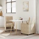 vidaXL Kerekes Étkező Székek 2 pcs Világosszürke 58 x 67 x 97 cm
