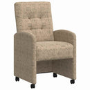 vidaXL Kerekes Étkező Székek 2 pcs Világosszürke 58 x 67 x 97 cm