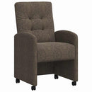 vidaXL Kerekes Étkező Székek 2 pcs Sötétszürke 58 x 67 x 97 cm