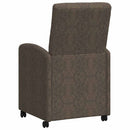 vidaXL Kerekes Étkező Székek 2 pcs Sötétszürke 58 x 67 x 97 cm