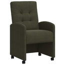 vidaXL Kerekes Étkező Székek 2 pcs Katonai zöld 58 x 67 x 97 cm