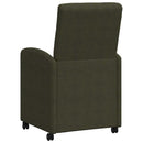 vidaXL Kerekes Étkező Székek 2 pcs Katonai zöld 58 x 67 x 97 cm