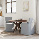 vidaXL Étkező Székek 2 pcs Világosszürke 57 x 67 x 95 cm szövet