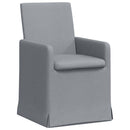 vidaXL Étkező Székek 2 pcs Világosszürke 57 x 67 x 95 cm szövet
