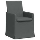 vidaXL Étkező Székek 2 pcs Sötétszürke 57 x 67 x 95 cm szövet