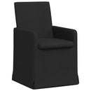 vidaXL Étkező Székek 2 pcs Fekete 57 x 67 x 95 cm szövet