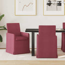 vidaXL Étkező Székek 2 pcs bordó 57 x 67 x 95 cm szövet