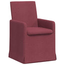 vidaXL Étkező Székek 2 pcs bordó 57 x 67 x 95 cm szövet