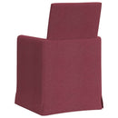 vidaXL Étkező Székek 2 pcs bordó 57 x 67 x 95 cm szövet