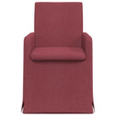 vidaXL Étkező Székek 2 pcs bordó 57 x 67 x 95 cm szövet