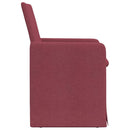 vidaXL Étkező Székek 2 pcs bordó 57 x 67 x 95 cm szövet