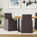 vidaXL Étkező Székek 2 pcs sötétbarna 57 x 67 x 95 cm szövet