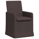 vidaXL Étkező Székek 2 pcs sötétbarna 57 x 67 x 95 cm szövet