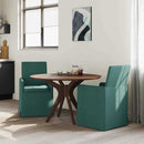 vidaXL Étkező Székek 2 pcs Sötétzöld 57 x 67 x 95 cm szövet