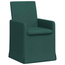 vidaXL Étkező Székek 2 pcs Sötétzöld 57 x 67 x 95 cm szövet