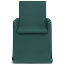 vidaXL Étkező Székek 2 pcs Sötétzöld 57 x 67 x 95 cm szövet