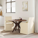 vidaXL Étkező Székek 2 pcs Krém 57 x 67 x 95 cm szövet