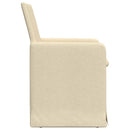 vidaXL Étkező Székek 2 pcs Krém 57 x 67 x 95 cm szövet