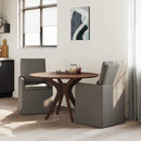 vidaXL Étkező Székek 2 pcs Világosszürke 57 x 67 x 98 cm Vászon