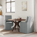 vidaXL Étkező Székek 2 pcs Világosszürke 57 x 67 x 98 cm szövet