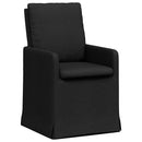 vidaXL Étkező Székek 2 pcs Fekete 57 x 67 x 98 cm szövet