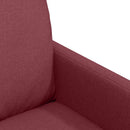 vidaXL Étkező Székek 2 pcs bordó 57 x 67 x 98 cm szövet