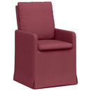 vidaXL Étkező Székek 2 pcs bordó 57 x 67 x 98 cm szövet