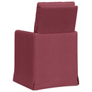 vidaXL Étkező Székek 2 pcs bordó 57 x 67 x 98 cm szövet